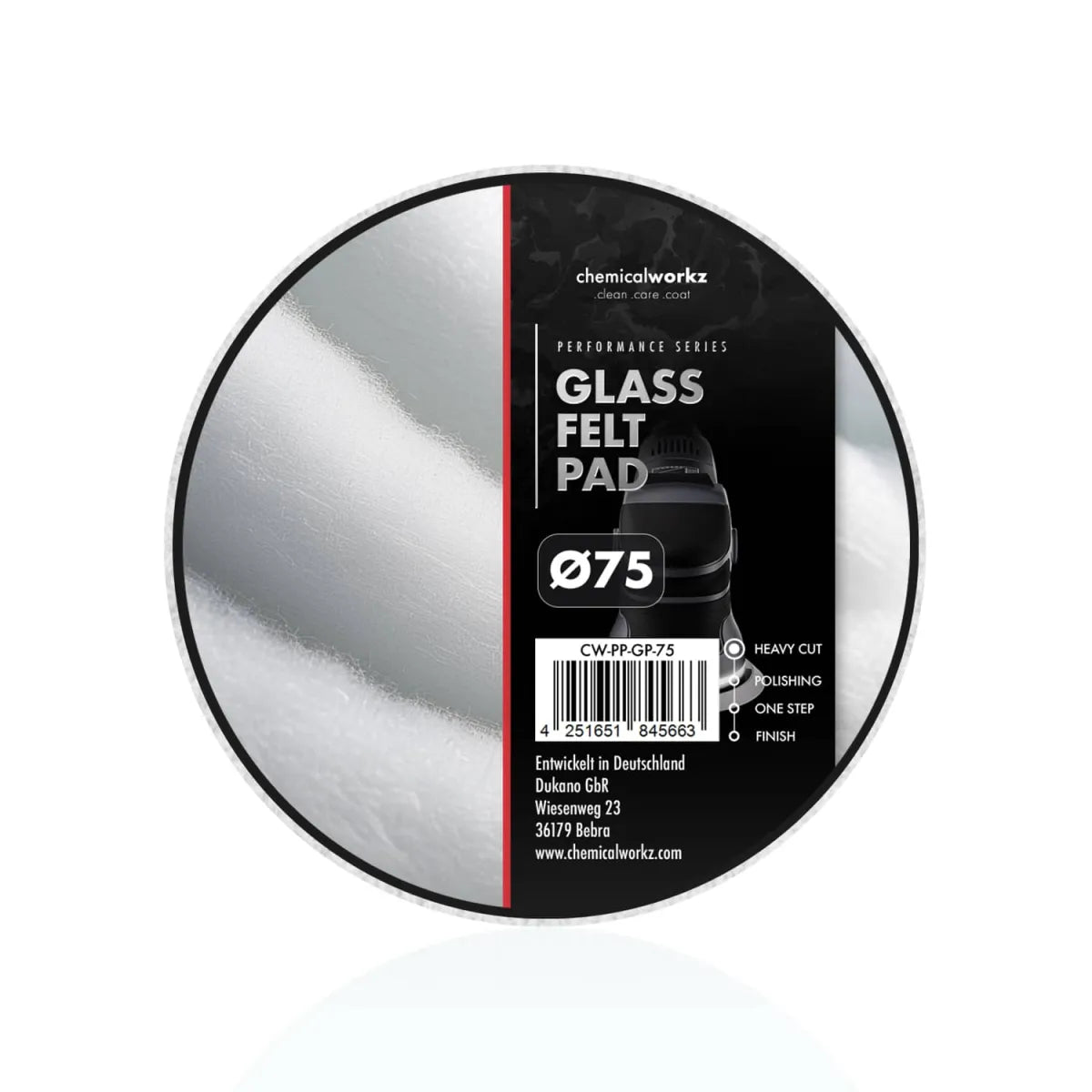CHEMICALWORKZ GLASS FELT PAD PER LUCIDATURA VETRI